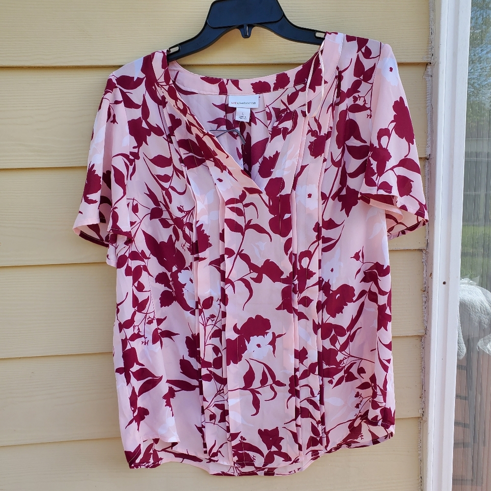 Liz Claiborne, women  t-shirt  short sleeve sz L.